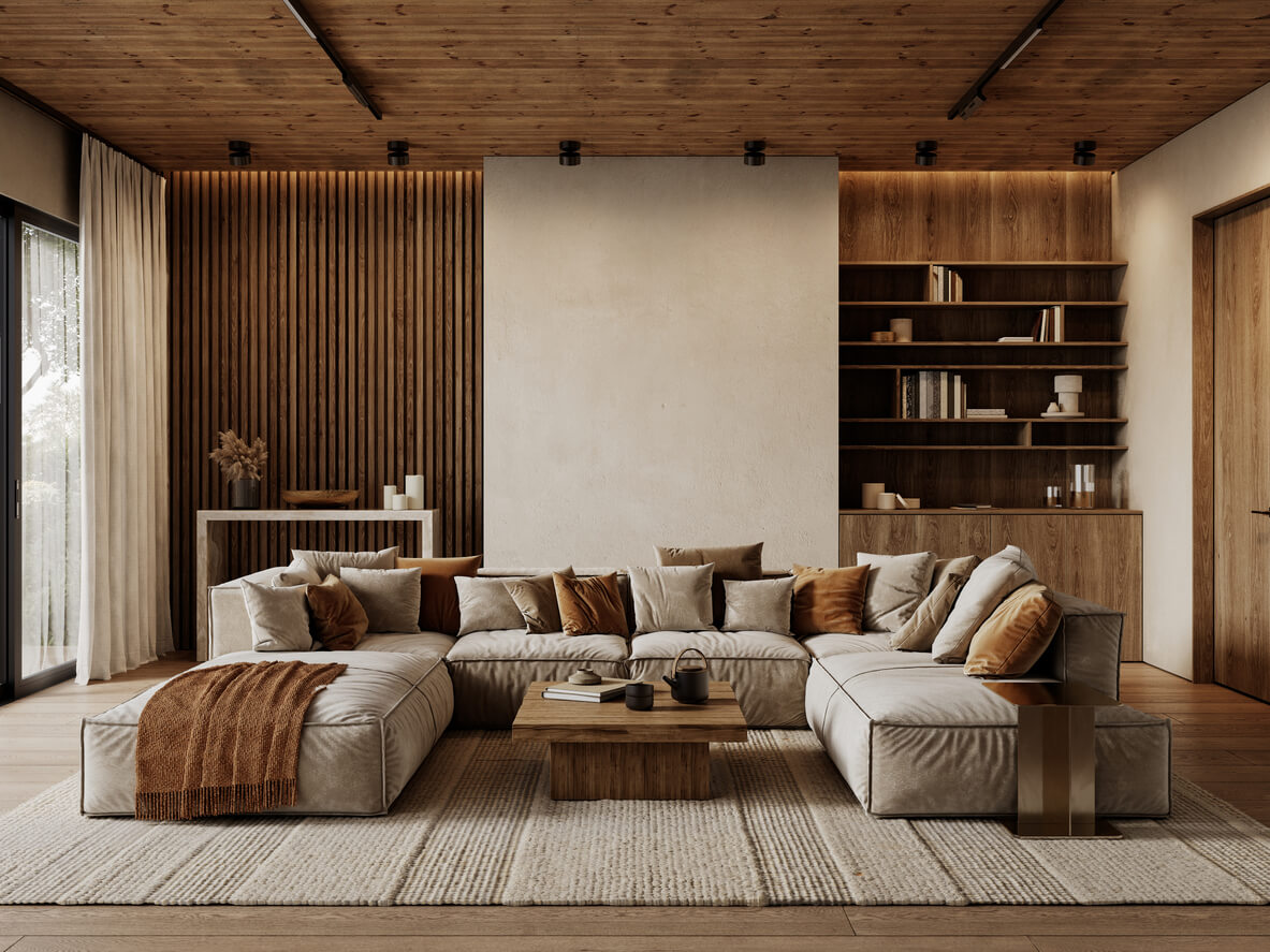 water misting system in modern home