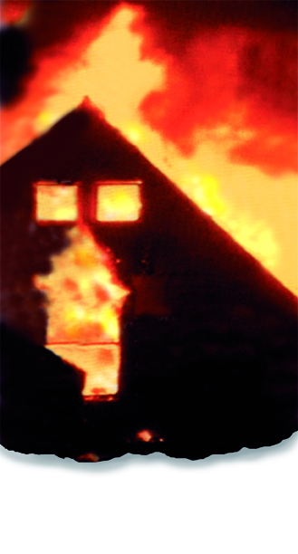 fire burning house fire sprinklers