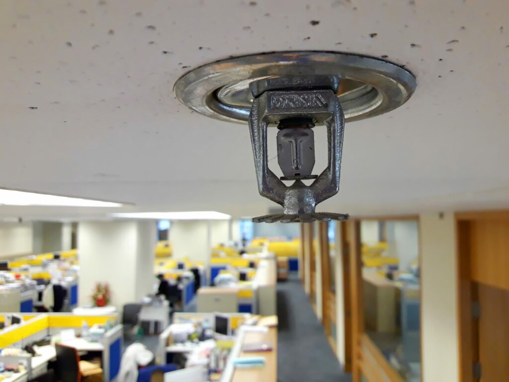 sprinkler in office fire sprinklers